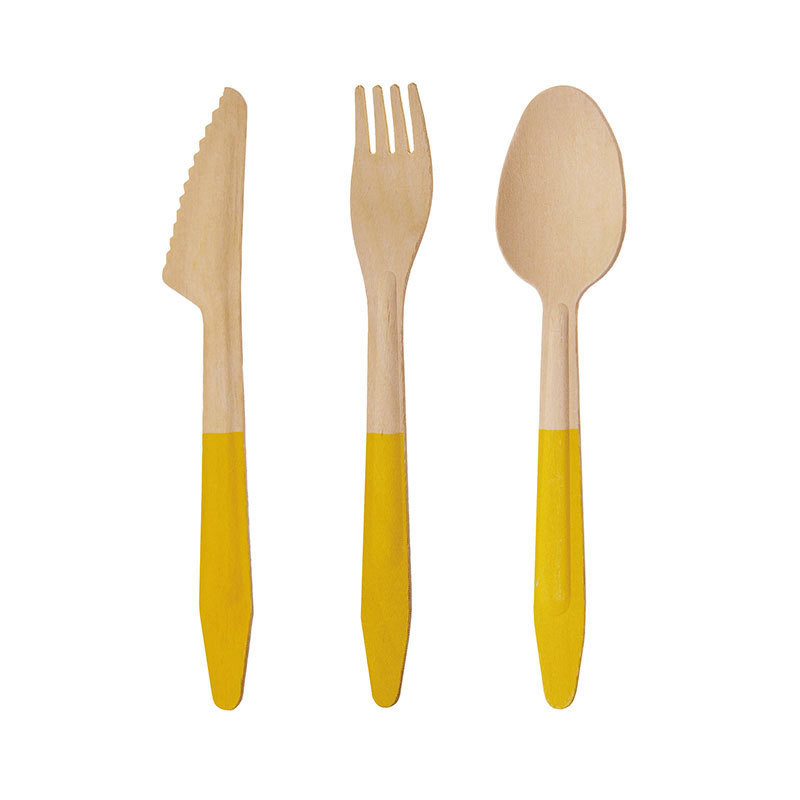 último caso de la compañía sobre Teñido | Serie sellada caliente de Logo Compostable Knife, de la bifurcación y de la cuchara