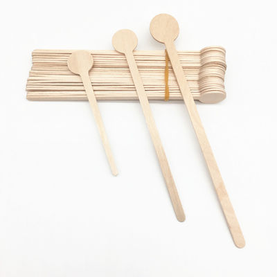 Disposable Round Head Birch Wooden Stir Sticks For Tea Coffee 150mm